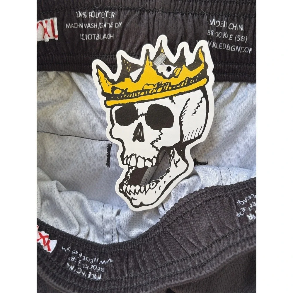 Skull & Crown Boutique Black Tech Lacrosse Sports Activewear Shorts Youth XL NEW